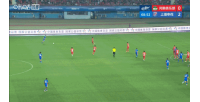申花3-0领先河南！盖伊抢在王国明身前捅射破门，VAR判罚有效