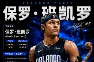 5年2.39亿肥约即将生效！Banchero为啥译为班凯罗 班切罗输在哪？