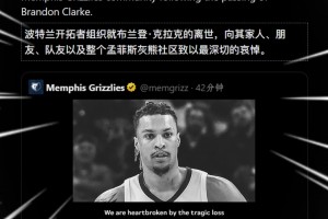 实在太突然了！灰熊克拉克年仅29岁去世！开拓者官方致以哀悼